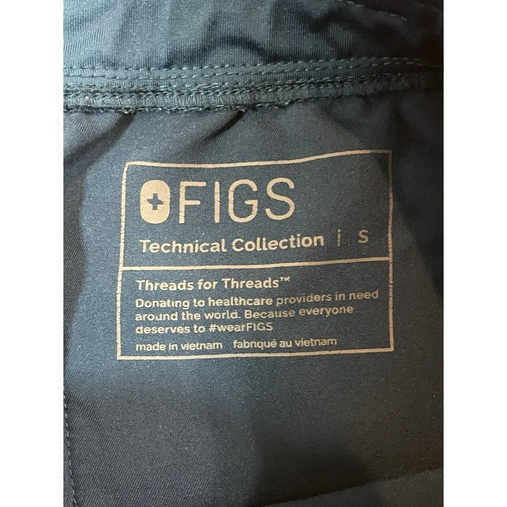FIGS Technical High Waisted Zamora Cargo Jogger Deep Reef Size S W22SW2012 Nurse